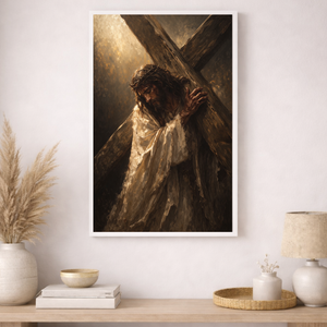 Jesus Carrying The Cross | Road To Calvary Canvas Art