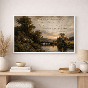 Blessed Is The One Who Trusts | Jeremiah 17 Canvas Art