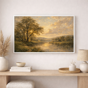 The Golden River | Classical Landscape Canvas Wall Art