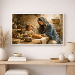 Mary Blessing Jesus | Madonna And Child Canvas Wall Art