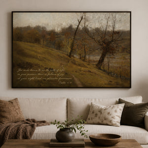 Path of Joy | Psalm 16:11 Christian Landscape Wall Art Canvas Print