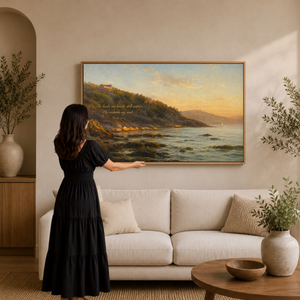 Psalm 23 Coastal Wall Art | Christian Canvas Print