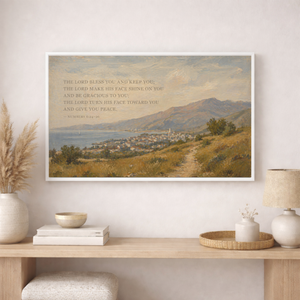 Numbers 6:24–26 Blessing Wall Art – Christian Landscape Canvas
