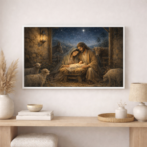 Holy Nativity | Christmas Christian Canvas Wall Art