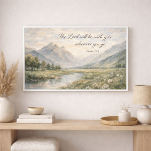 The Lord Will Be With You Wherever You Go | Psalm 23:4 Canvas