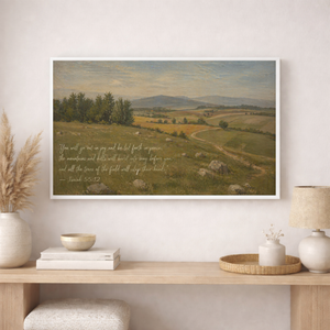 Isaiah 55:12 Landscape Wall Art – Christian Rolling Hills Canvas