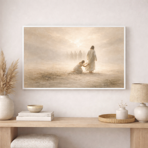 The Touch Of Jesus | Healed By Faith Canvas Wall Art