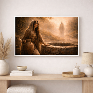 The Woman At The Well | John 4 Christian Canvas Wall Art