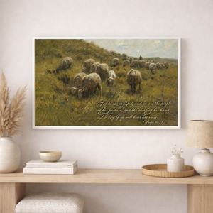 Psalm 95:7 Our Shepherd | Christian Landscape Wall Art