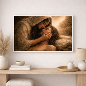 Pieta Of Christ | Mary Holding Jesus Canvas Wall Art
