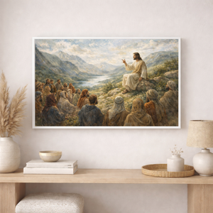 Sermon On The Mount | Jesus Teaching Canvas Wall Art