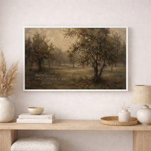 John 15:4 Moody Orchard | Christian Canvas Wall Art