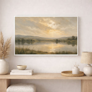 Neutral Pastel Countryside Painting | Christian Canvas