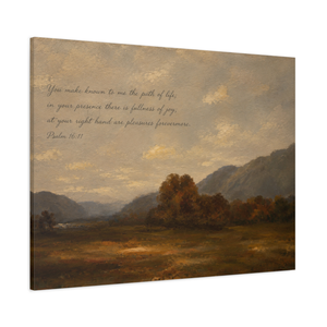 Psalm 16:11 Fullness of Joy | Christian Scripture Canvas