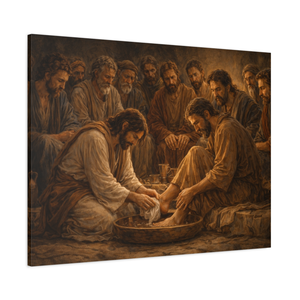 The Humble Servant | Jesus Washing Feet Canvas Wall Art