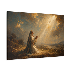 Divine Light | Mary In Prayer Canvas Wall Art