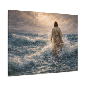 Jesus Walking On Water | Christian Canvas Wall Art