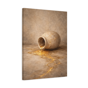The Broken Vessel | Kintsugi Healing Canvas Wall Art
