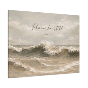 Peace Be Still | Mark 4:39 Coastal Canvas Wall Art