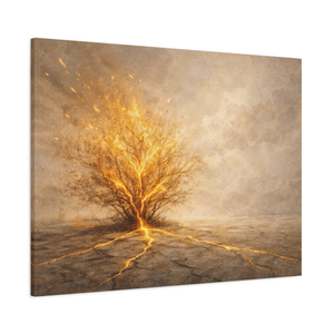 Kintsugi Burning Bush | Christian Canvas Wall Art
