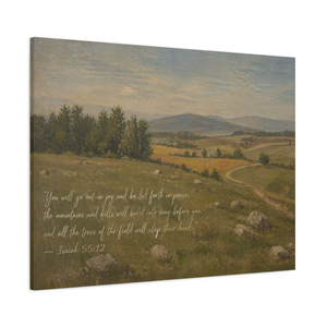 Isaiah 55:12 Landscape Wall Art – Christian Rolling Hills Canvas