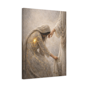 He Restores The Broken | Kintsugi Christian Canvas Wall Art