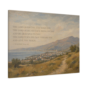 Numbers 6:24–26 Blessing Wall Art – Christian Landscape Canvas