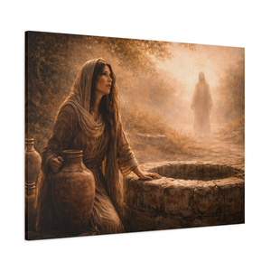 The Woman At The Well | John 4 Christian Canvas Wall Art