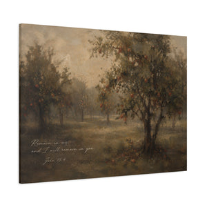 John 15:4 Moody Orchard | Christian Canvas Wall Art
