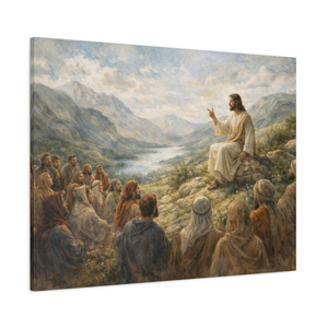 Sermon On The Mount | Jesus Teaching Canvas Wall Art