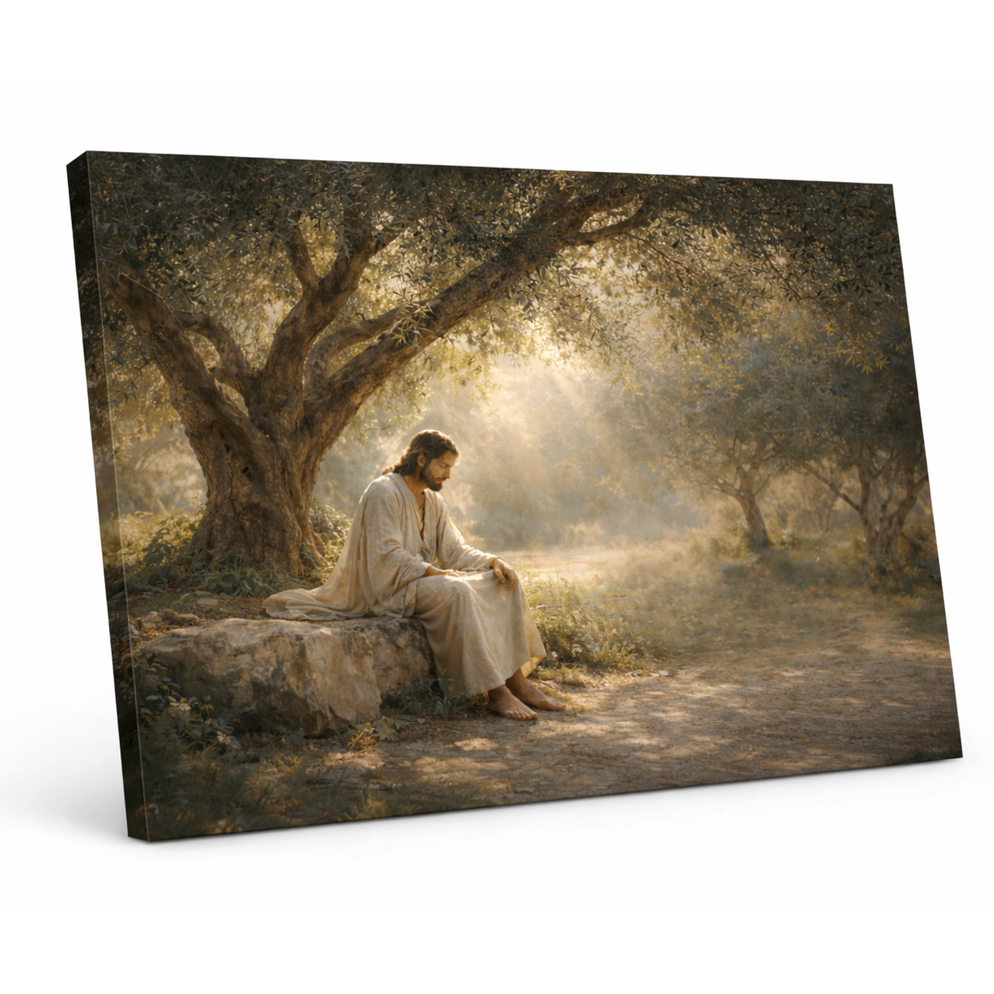 "Jesus in Prayer Under the Olive Tree"