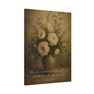 Psalm 92:13 Still Life Botanical | Christian Wall Art