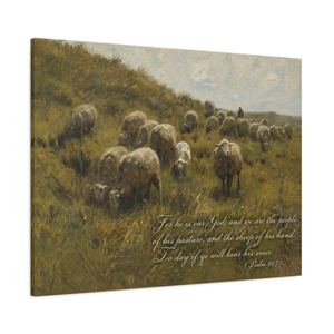 Psalm 95:7 Our Shepherd | Christian Landscape Wall Art