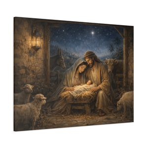 Holy Nativity | Christmas Christian Canvas Wall Art