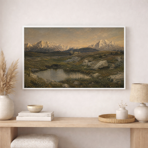 Alpine Stillness | Mountain Landscape Canvas Wall Art