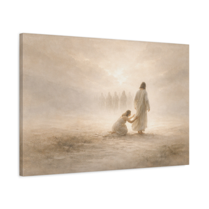 The Touch Of Jesus | Healed By Faith Canvas Wall Art