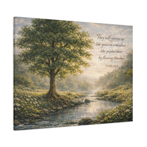 Flowing Streams | Isaiah 44:4 Canvas Wall Art
