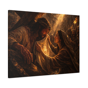 Saint Veronica Wipes The Face Of Jesus | Canvas Wall Art