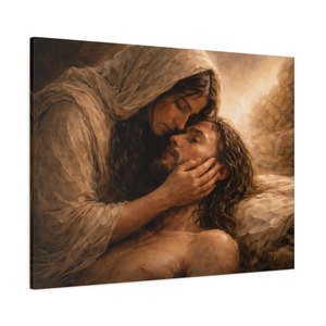 Pieta Of Christ | Mary Holding Jesus Canvas Wall Art