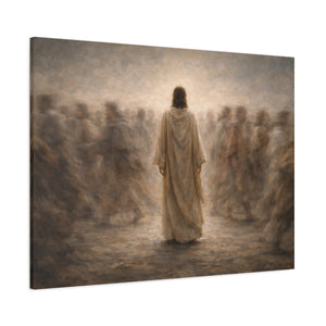 Among The Crowd | Jesus Canvas Wall Art