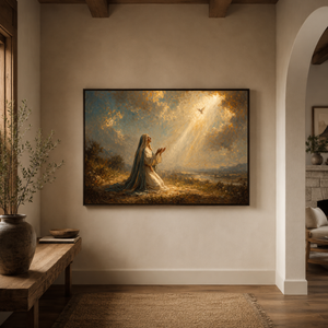 Divine Light | Mary In Prayer Canvas Wall Art