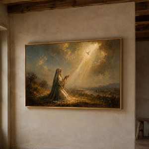 Divine Light | Mary In Prayer Canvas Wall Art