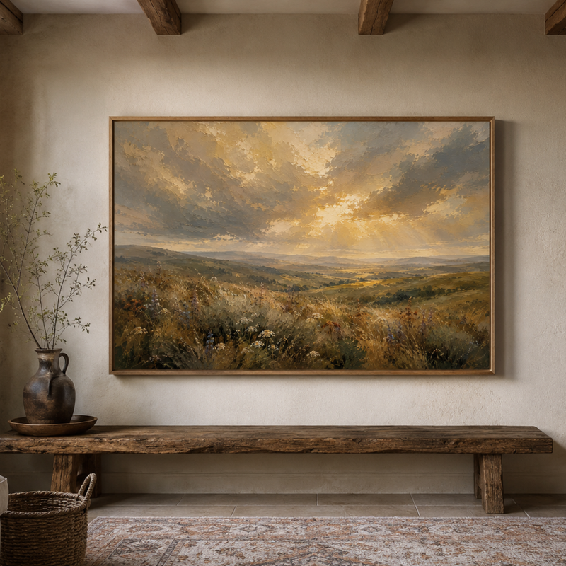 Golden Meadows | Landscape Wall Art