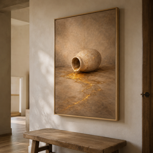 The Broken Vessel | Kintsugi Healing Canvas Wall Art