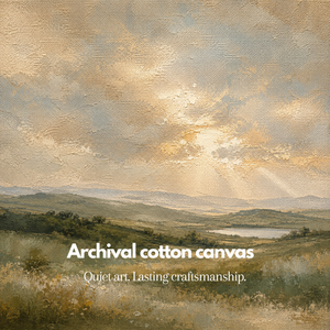 Rustic Meadows | Minimal Sage Green Landscape Canvas