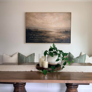 Lamentations 3:22 | Neutral Landscape Christian Canvas Wall Art